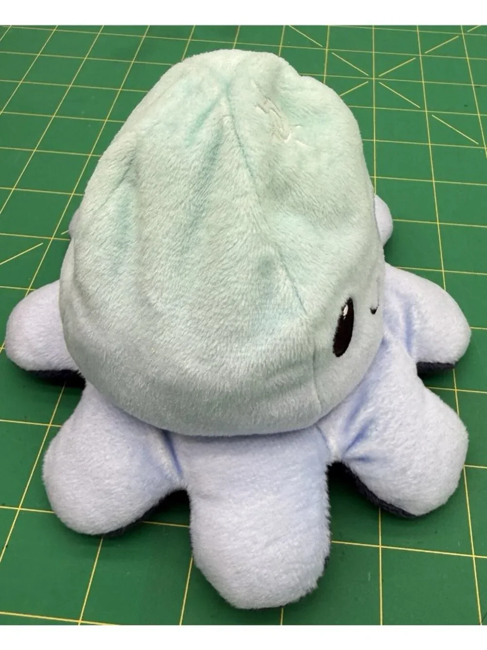 2021 TeeTurtle Reversible Octopus  Dark Blue Light Blue Ocean Day Night Plush 6”
